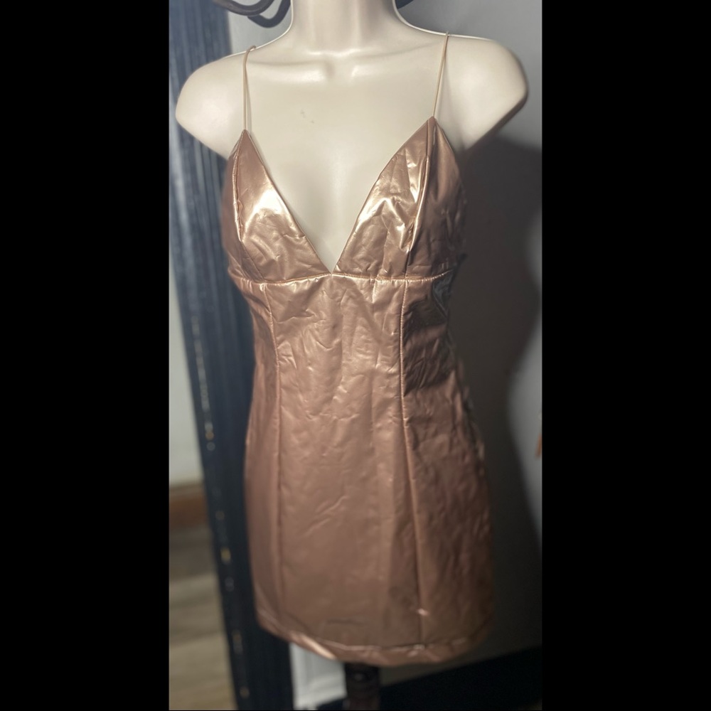 Bronze Leather Dress